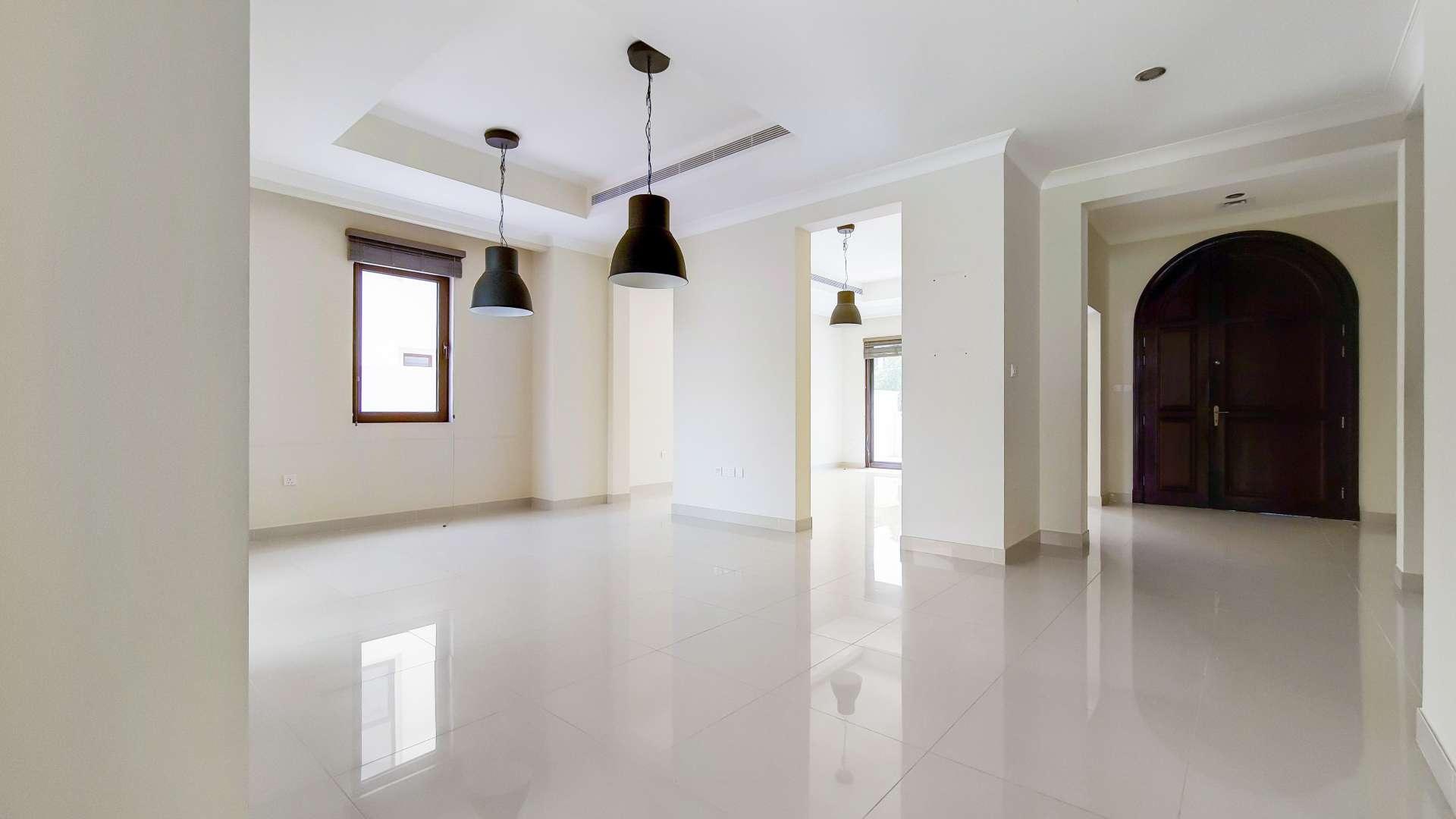 Spacious balcony view from 4-bedroom villa in Yasmin, Arabian Ranches 2, available for rent