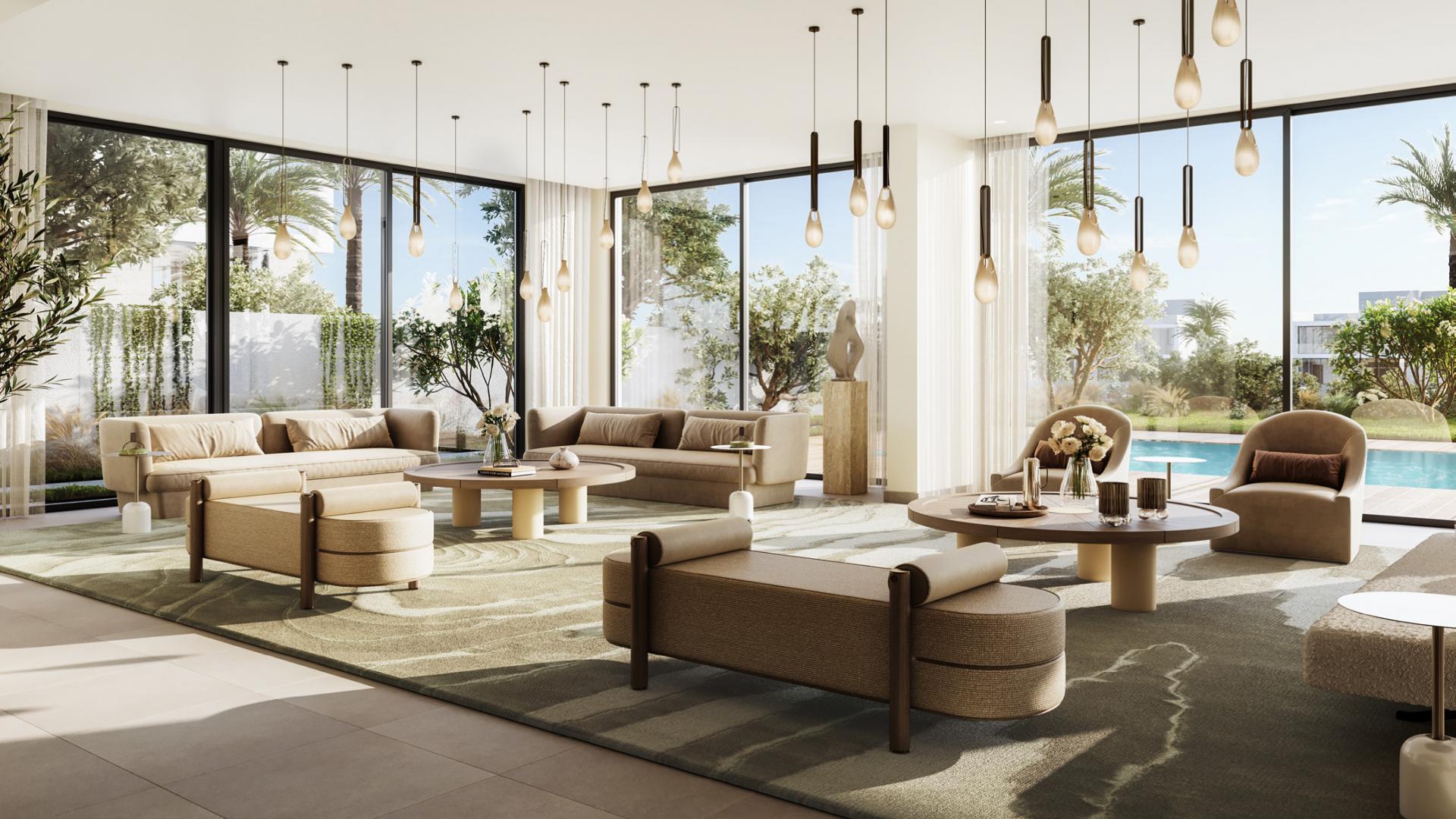 Contemporary 5-bedroom villa exterior in Farm Gardens 2, The Valley by Emaar, for sale