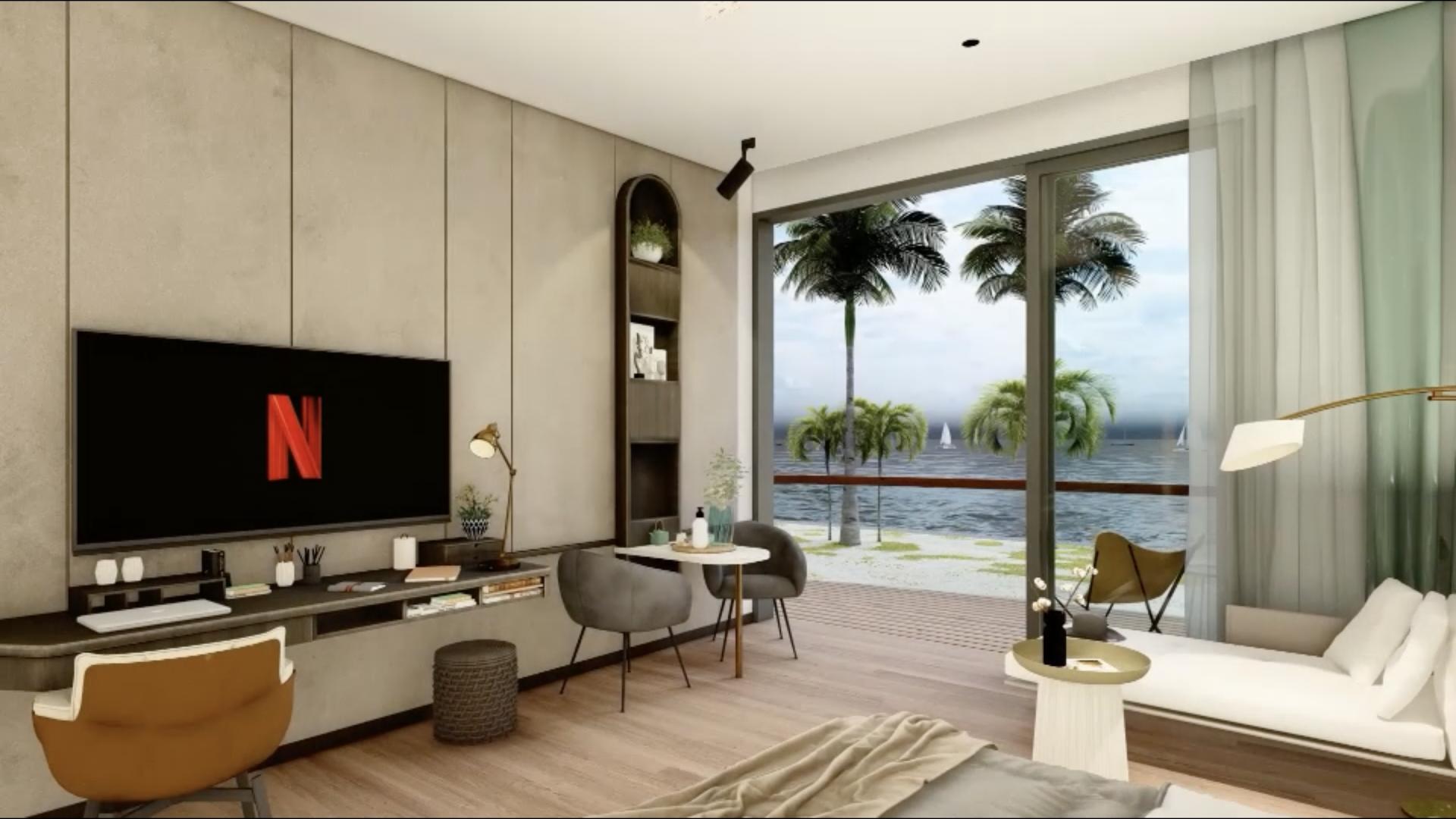 "Elegant living room with pool view at Ocean View Villa, Uswetakeiyawa Beach.",Modern living room with ocean view at Ocean View Villa, Uswetakeiyawa Beach