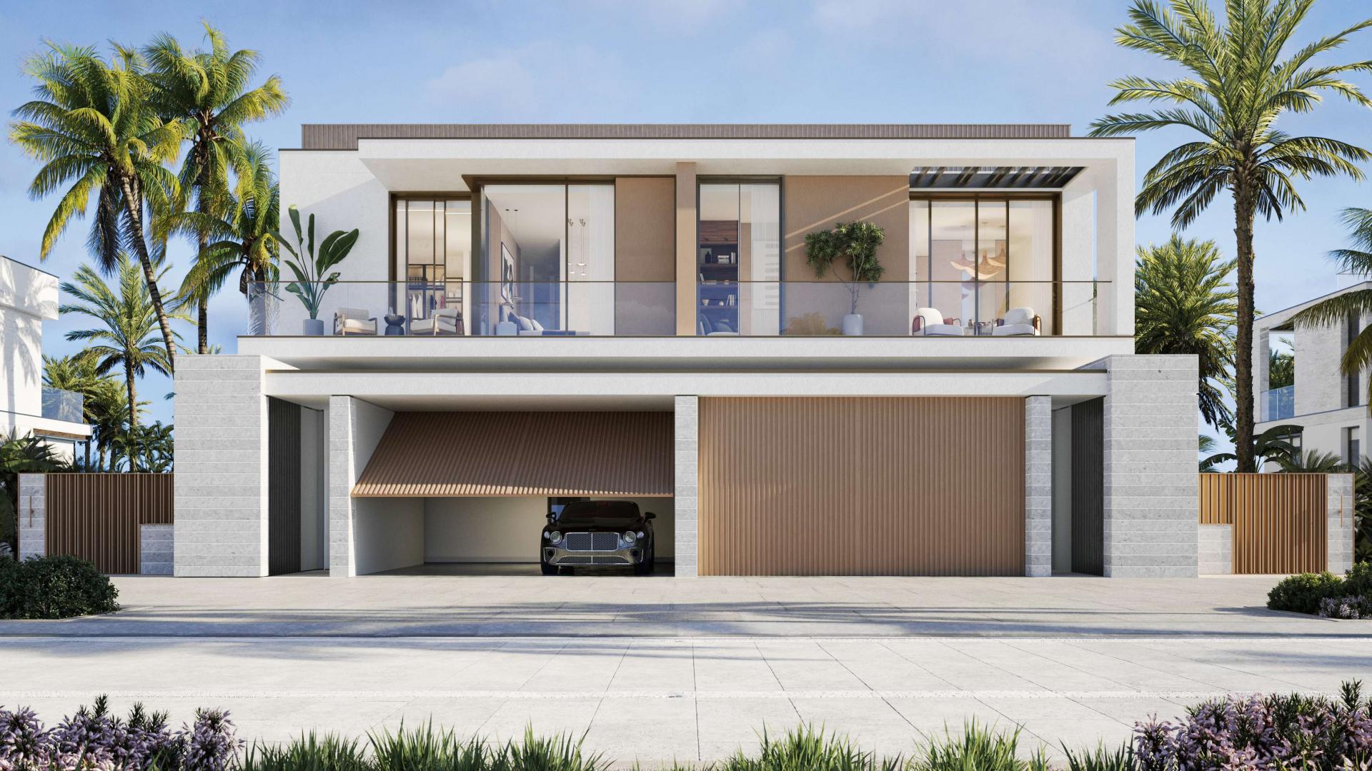 Exterior view of Bay Villas, luxury 4-bedroom semi-detached home with pool in Dubai Islands