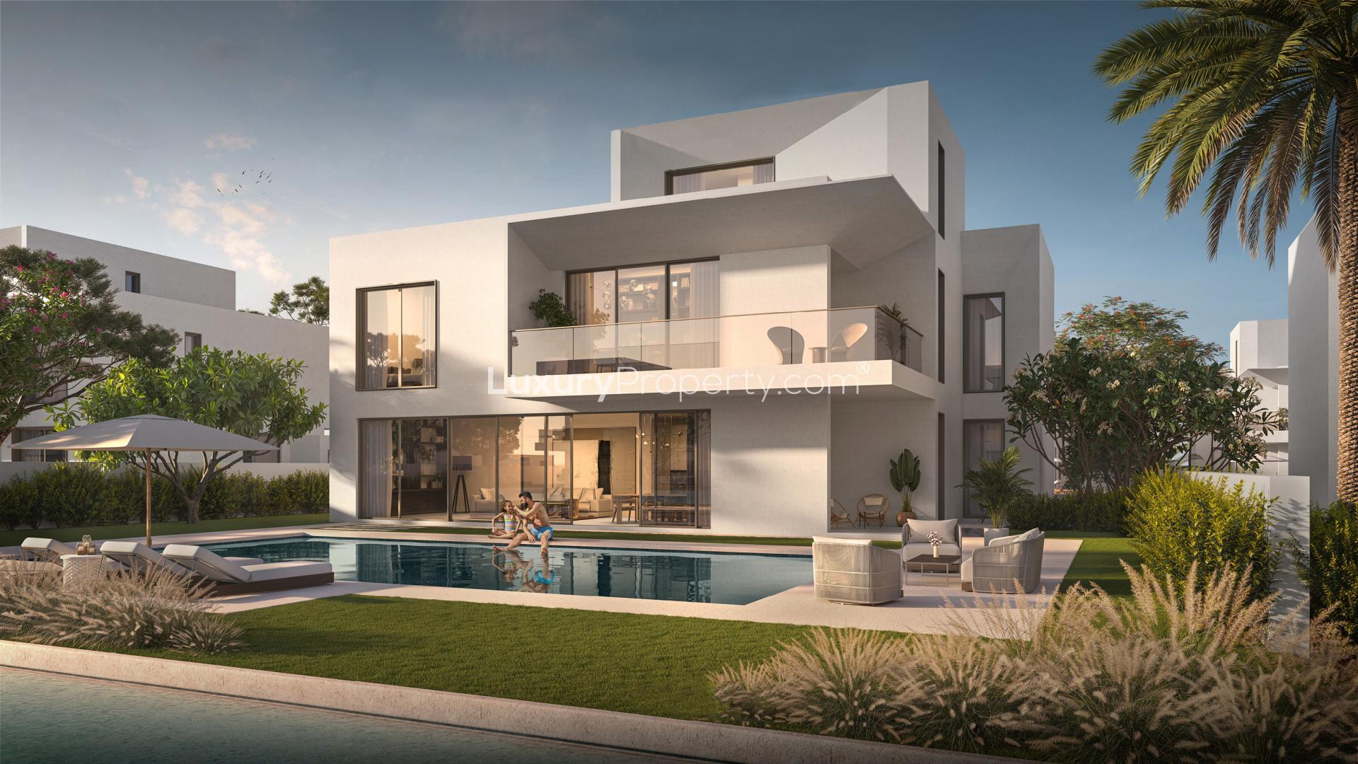 Modern 4-bedroom villa exterior in The Oasis - Palmiera 3 by Emaar