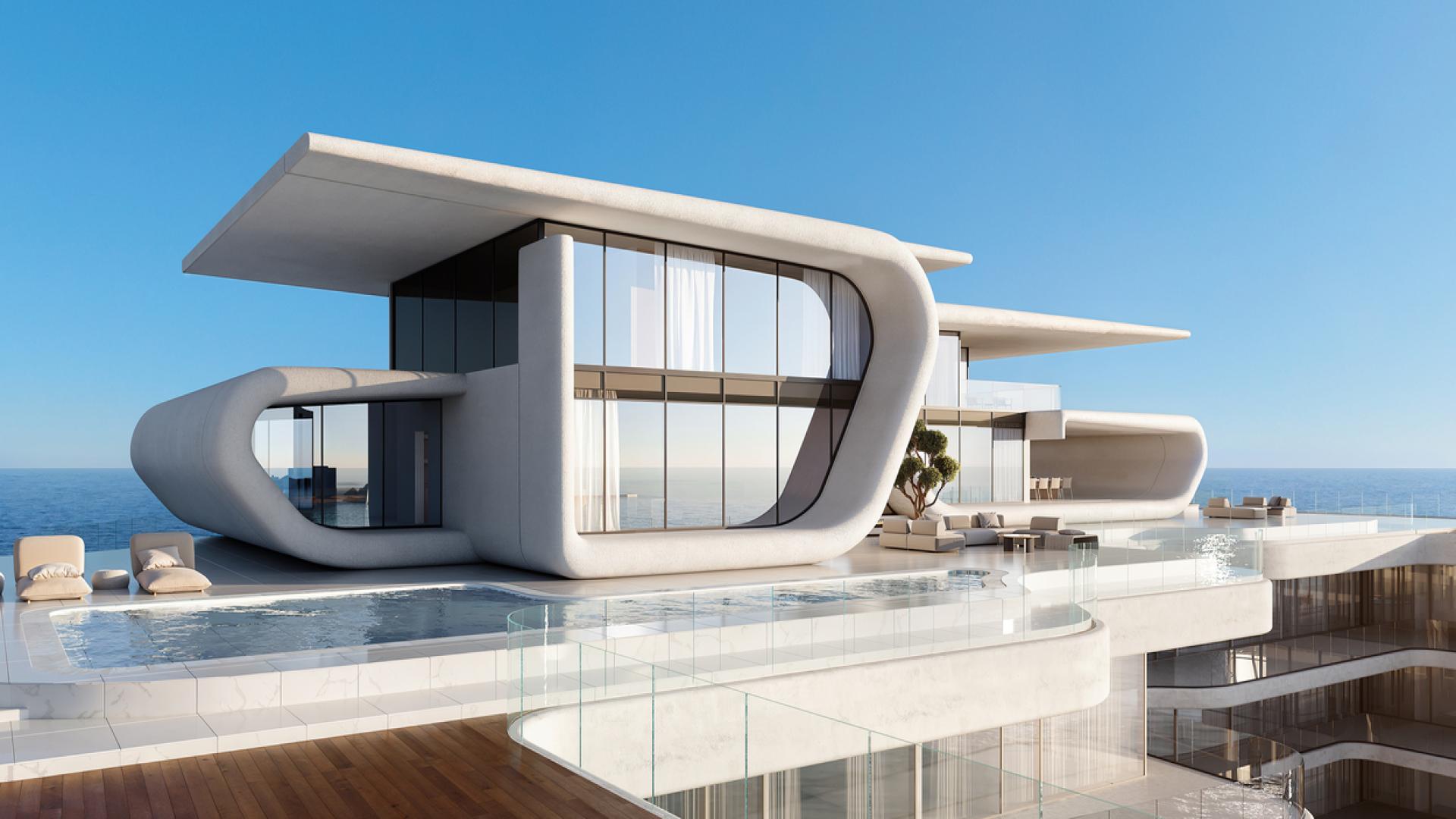 "Luxury villa with infinity pool overlooking Al Marjan Island, Top of the Astera view.",Luxury villa in the sky by Aston Martin with ocean views, Al Marjan Island