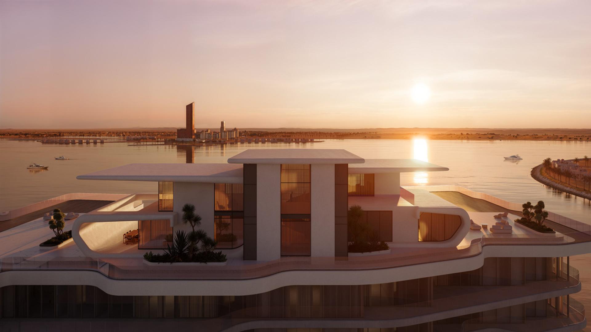 Luxury villa in the sky by Aston Martin, Al Marjan Island, sunset view