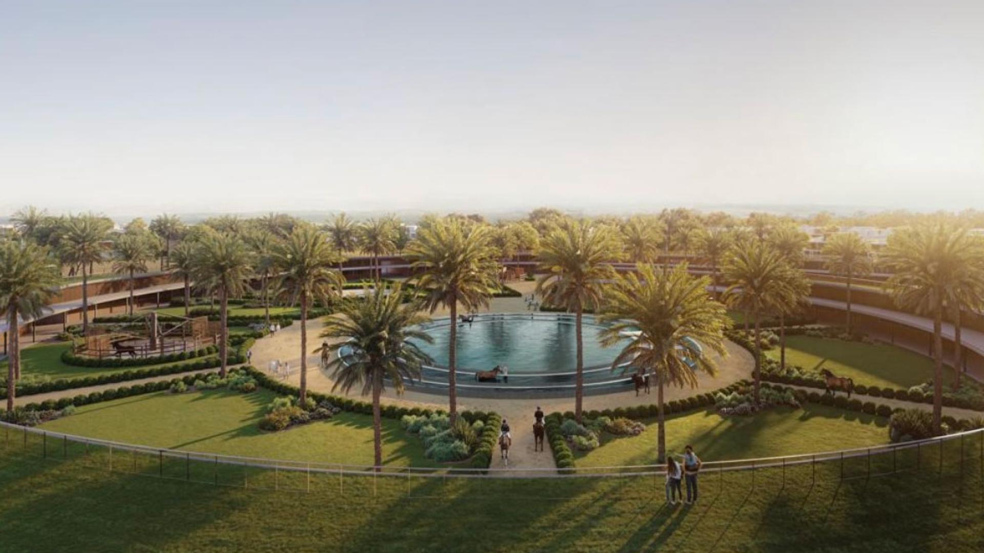 Horseback riders on scenic path at Grand Polo Club and Resort, Selvara community