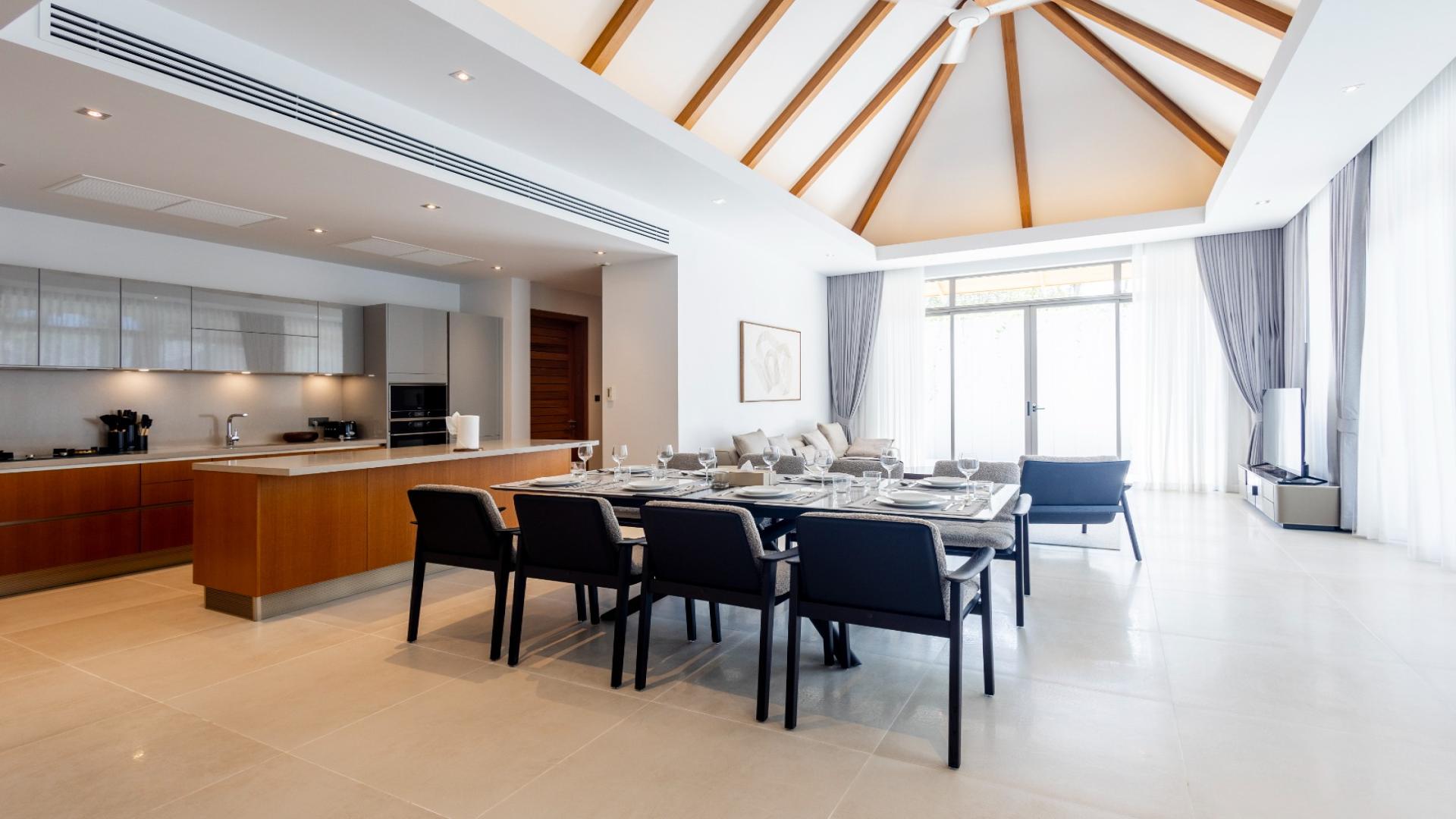 Elegant living room in 4-bedroom villa at Anchan Flora, Bang Tao Phuket, Thailand