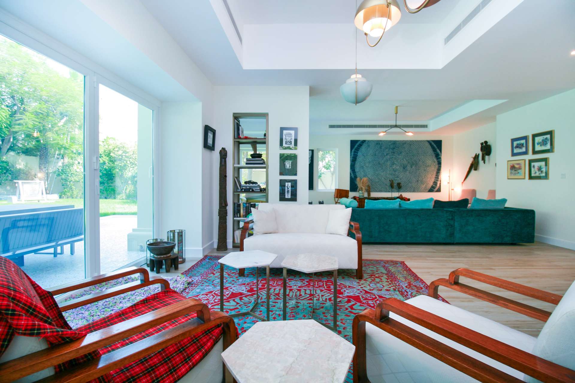 Modern bathroom with dual sinks in Alvorada 4, Arabian Ranches villa for sale