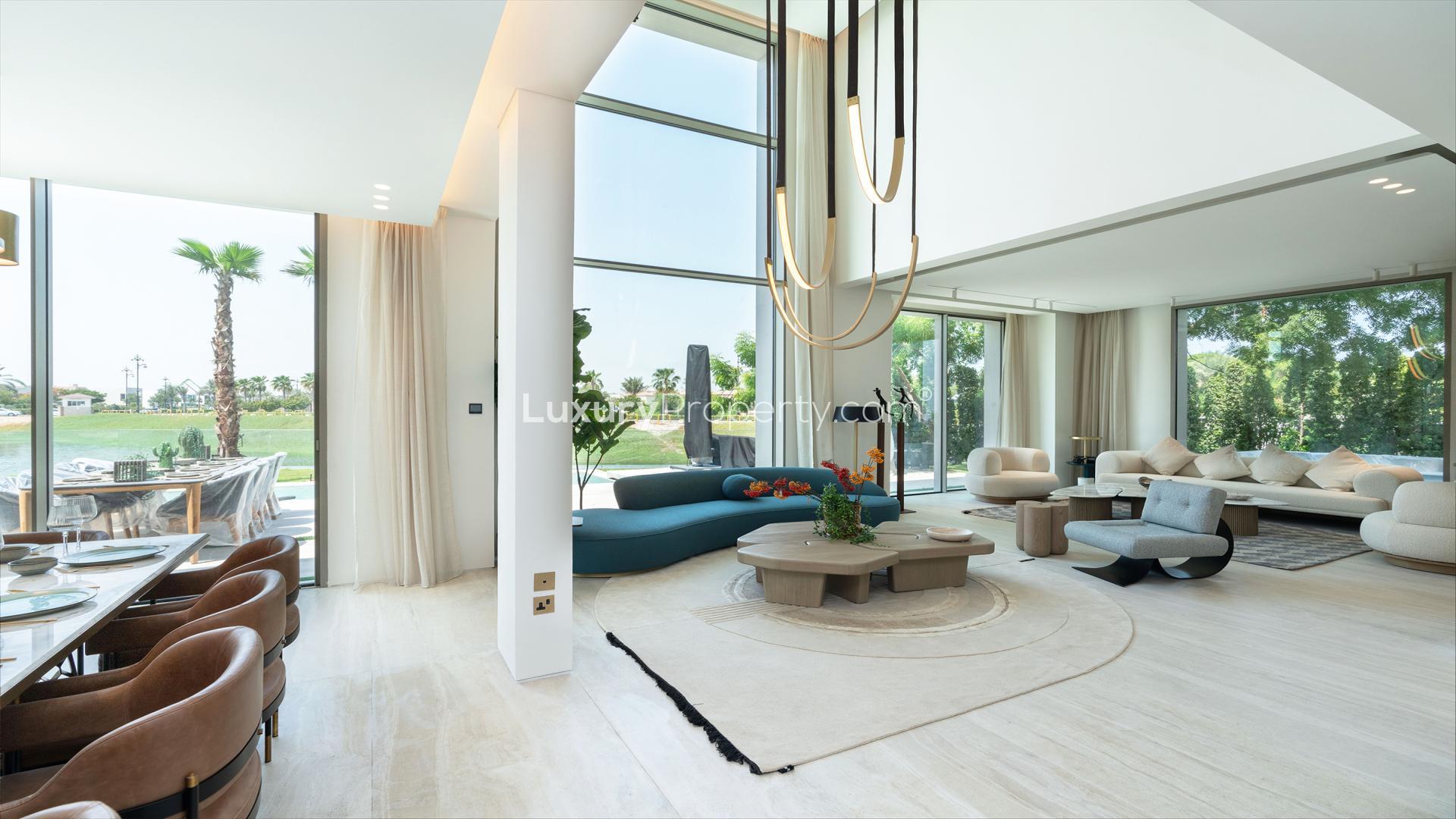 Villa patio with lake view in Jumeirah Islands’ Islamic Clusters, Dubai