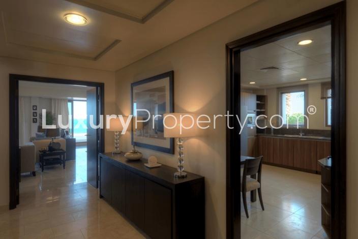 Charming villa interior with elegant staircase at Balqis Residence, Palm Jumeirah, 4-bedroom property