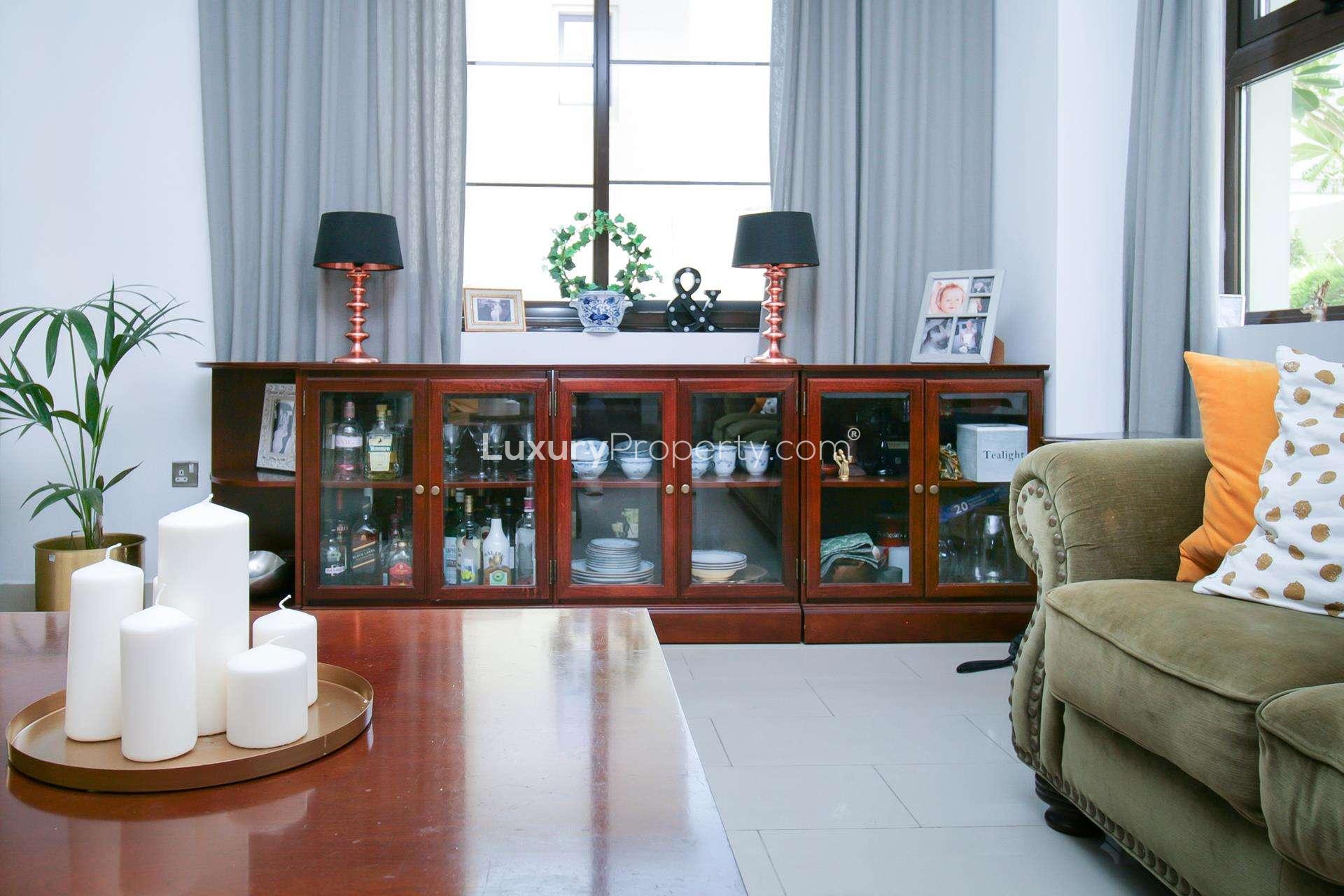 Modern living room in Dubai villa, Arabian Ranches 2, Casa community, spacious and elegant design