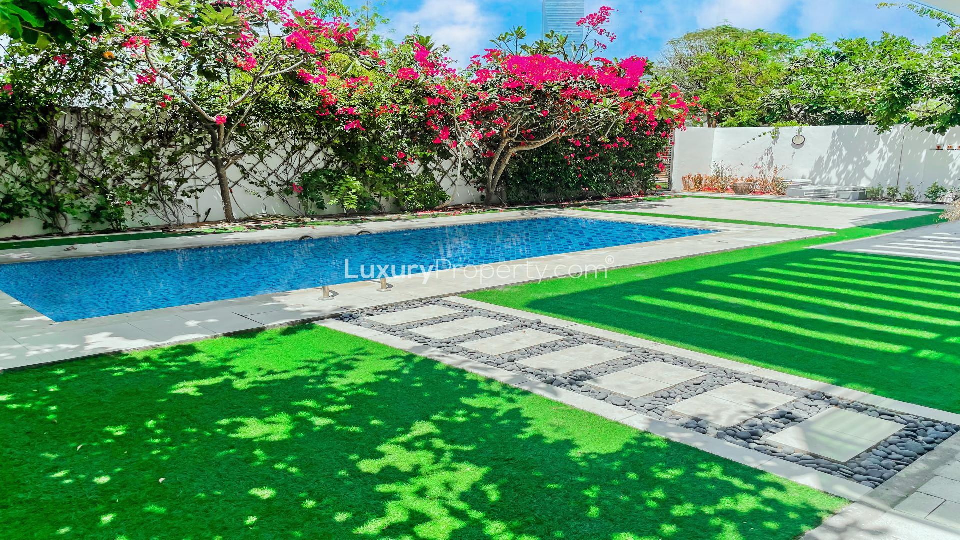 Skyline view from contemporary 4-bedroom villa in District One, Mohammed Bin Rashid City