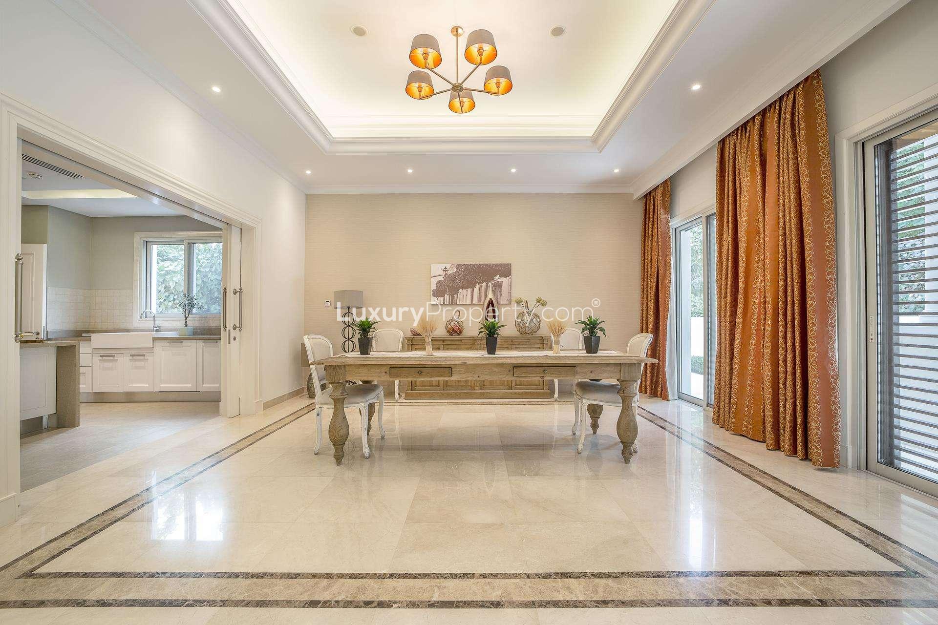 Elegant dining area in luxurious 4-bedroom villa, District One, Mohammed Bin Rashid City