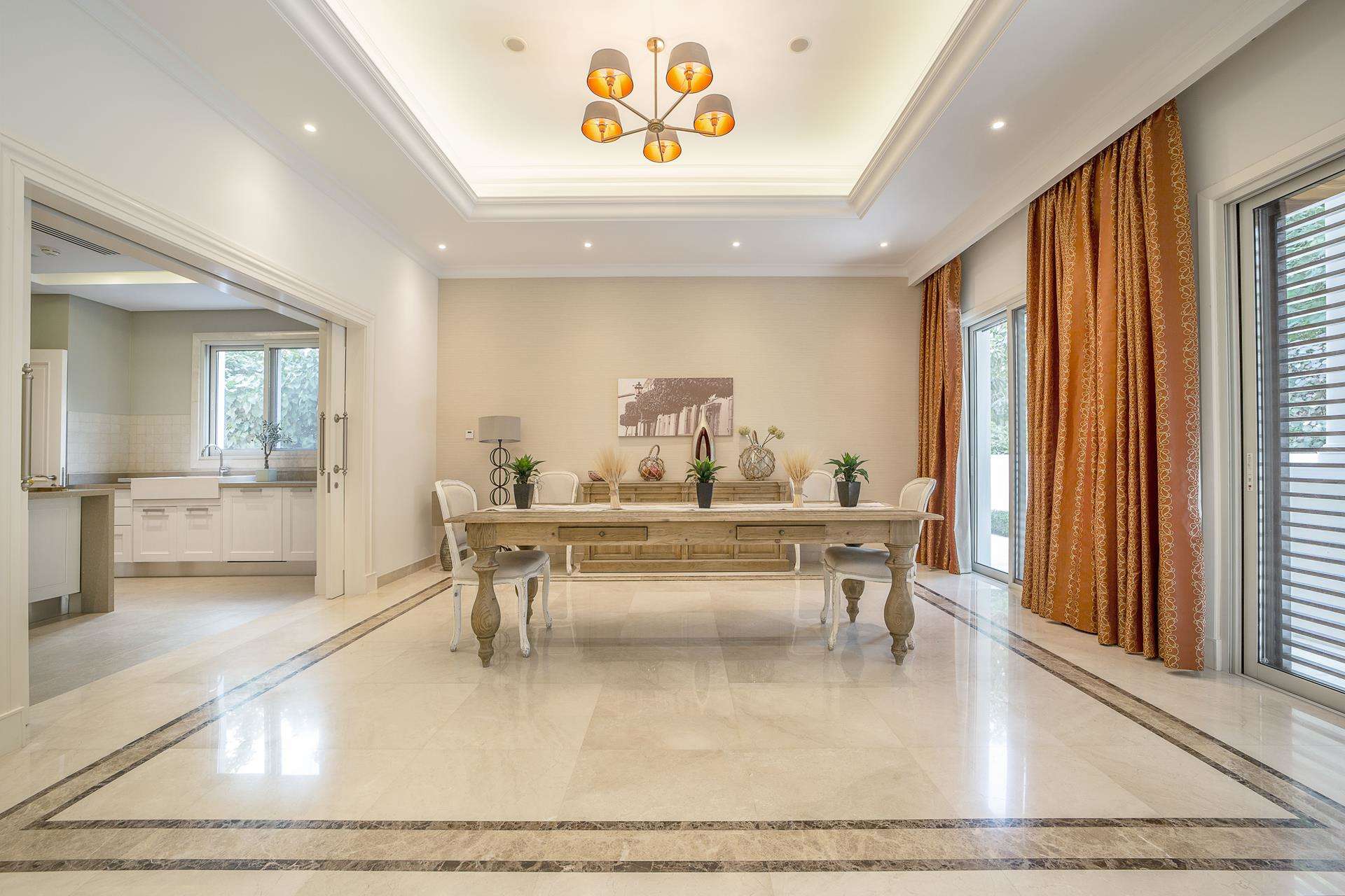 Elegant dining area in luxurious 4-bedroom villa, District One, Mohammed Bin Rashid City