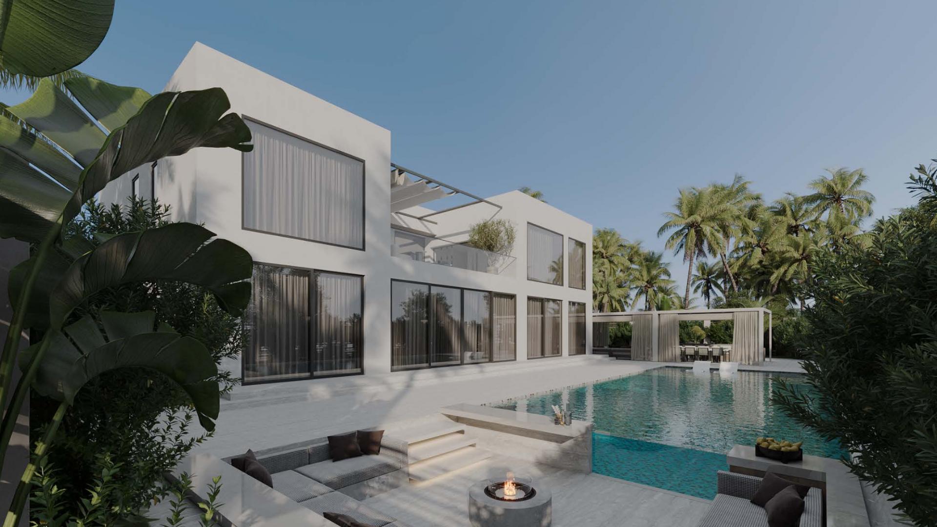 Luxurious living room in 4-bedroom villa, Jumeirah Islands, Costa Del Sol, modern design