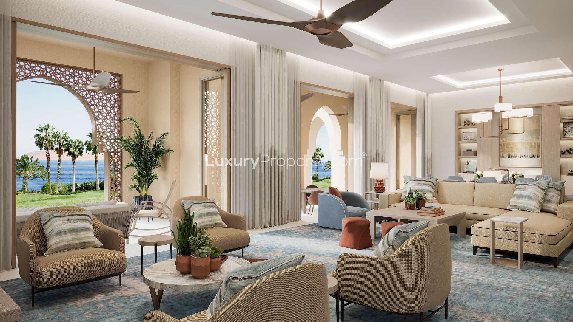 Luxurious living room in 4-bedroom villa, Four Seasons Residences, Sharm el Sheikh