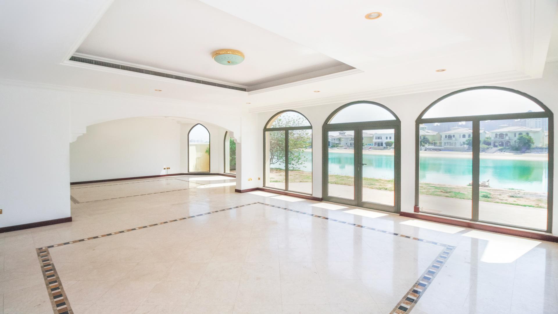 Luxury villa pool with Burj Al Arab view in Palm Jumeirah Garden Homes