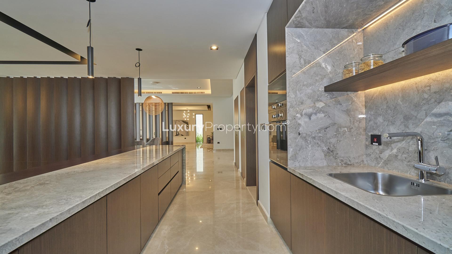 Luxurious dining area in four-bedroom villa at Golf Place, Dubai Hills Estate
