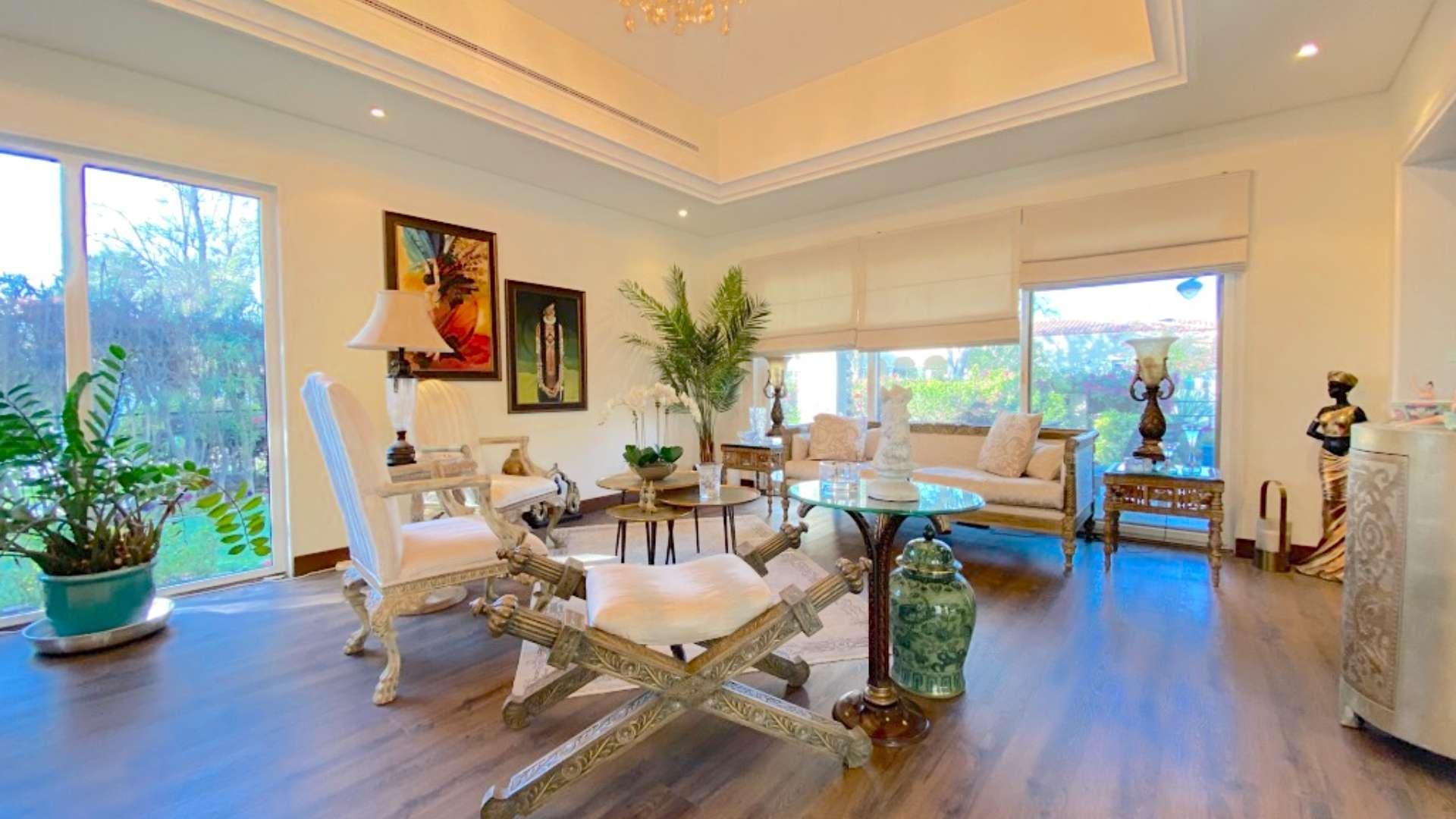 Upgraded villa entrance with garden in Green Community West, corner plot