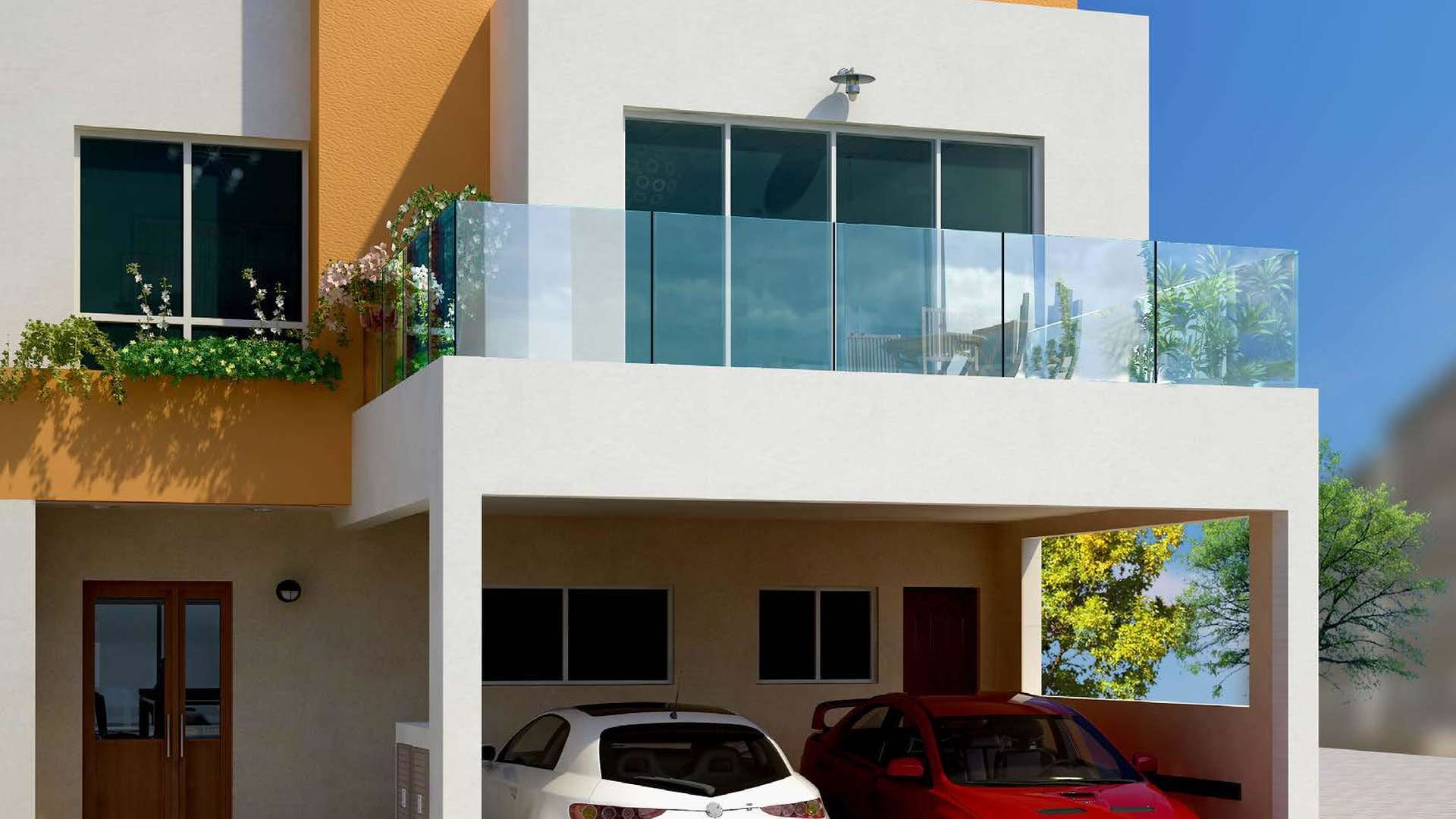 Modern community center near luxury villa in Jumeirah Park, showcasing sleek architecture and vibrant activity