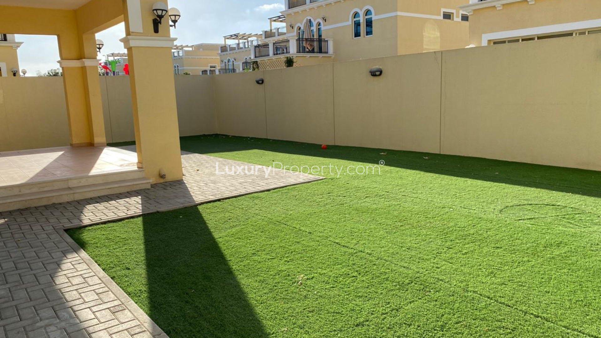 Elegant staircase with decorative railing in Jumeirah Park Legacy Nova Villa, Dubai