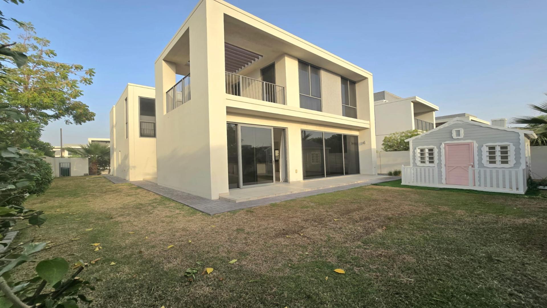 Modern kitchen in Sidra Villas, Dubai Hills Estate, featuring spacious countertops and sleek cabinetry