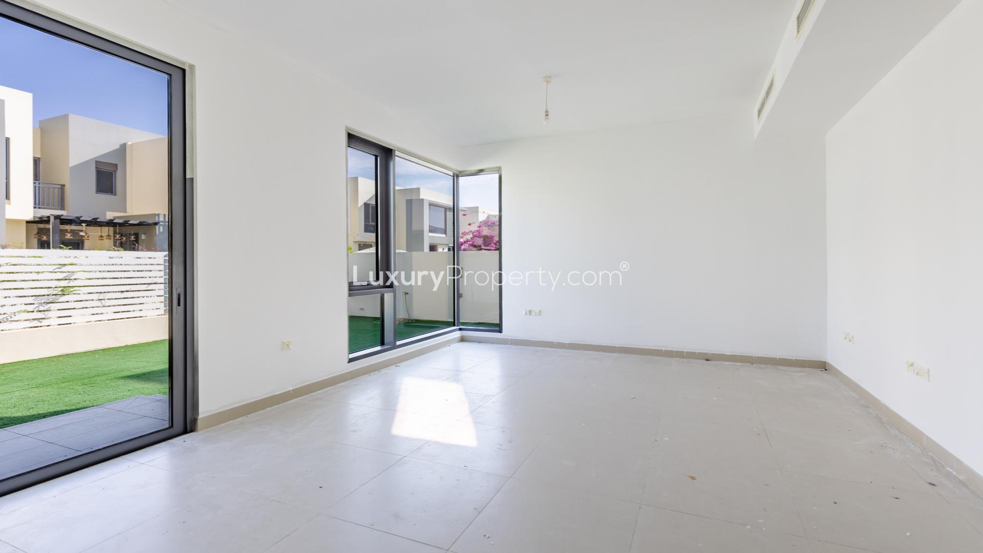 Spacious villa interior with large windows in Maple 1, Dubai Hills Estate, for sale