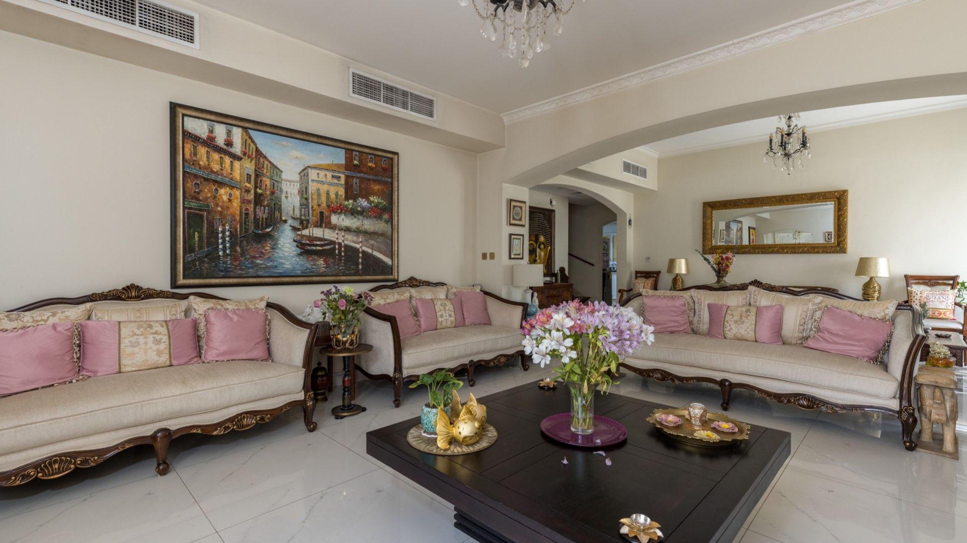 Sunny balcony with lush greenery view in Meadows 9 villa for sale