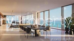 Luxurious waterfront villa interior with yacht view, Biscayne Blvd, Miami, for sale