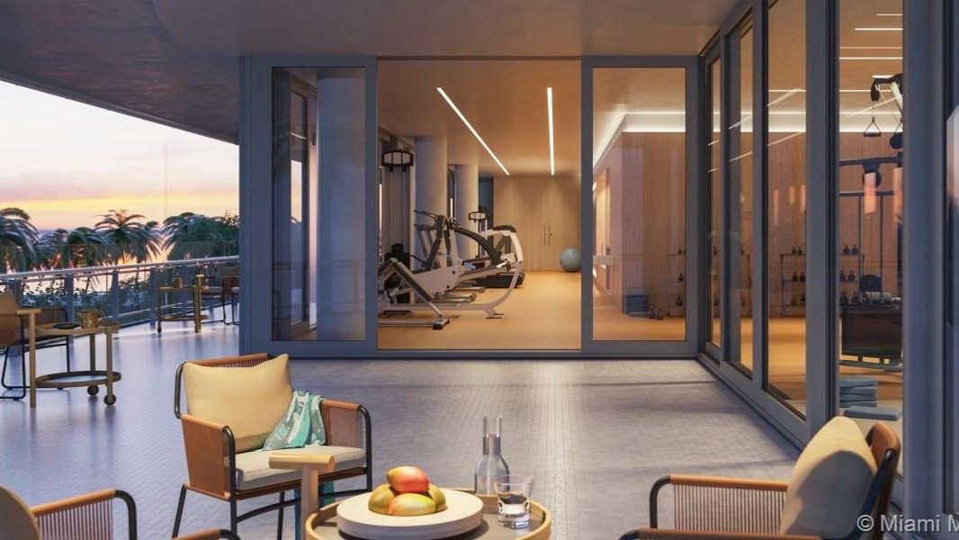 Luxurious bathroom in Miami oceanfront villa at 8701 Collins Ave, modern design