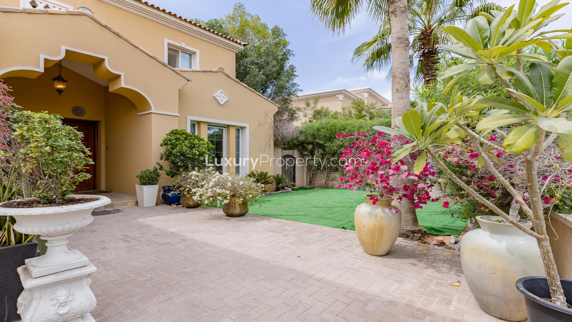 4-bedroom villa exterior with landscaped garden in Mirador La Coleccion, Arabian Ranches