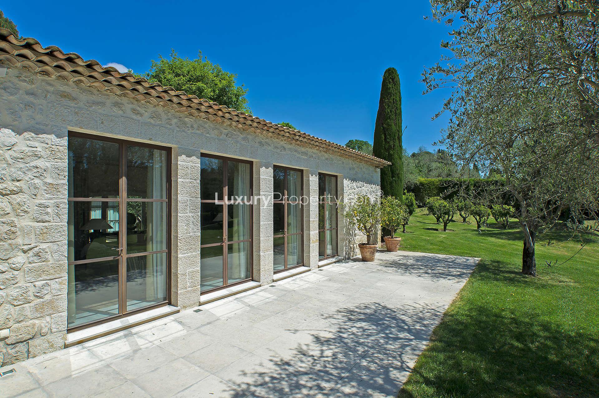 Modern kitchen in fully renovated four-bedroom villa, Mougins, French Riviera, with sleek appliances