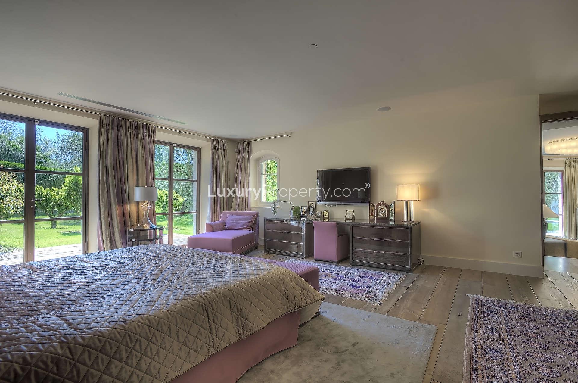 Four Bedroom Villa Exterior with Stone Facade in Mougins, French Riviera