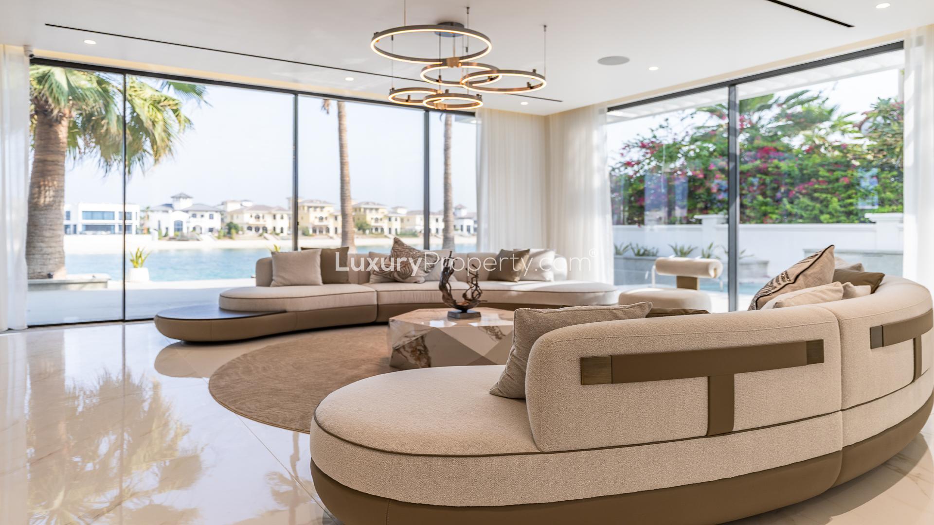 Premium furnished 4-bedroom villa exterior at Garden Homes, Palm Jumeirah, for sale