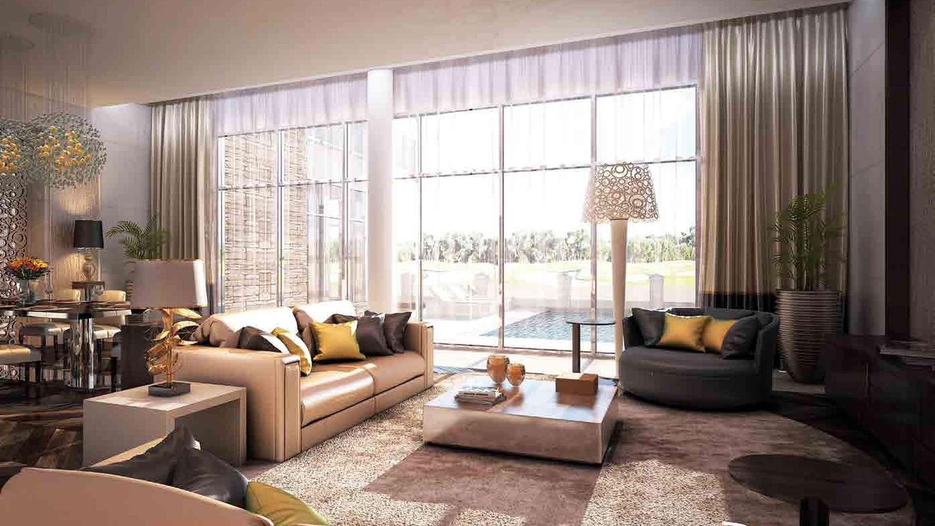 Luxurious dining area in four-bedroom villa, Rockwood, Damac Hills, with elegant decor