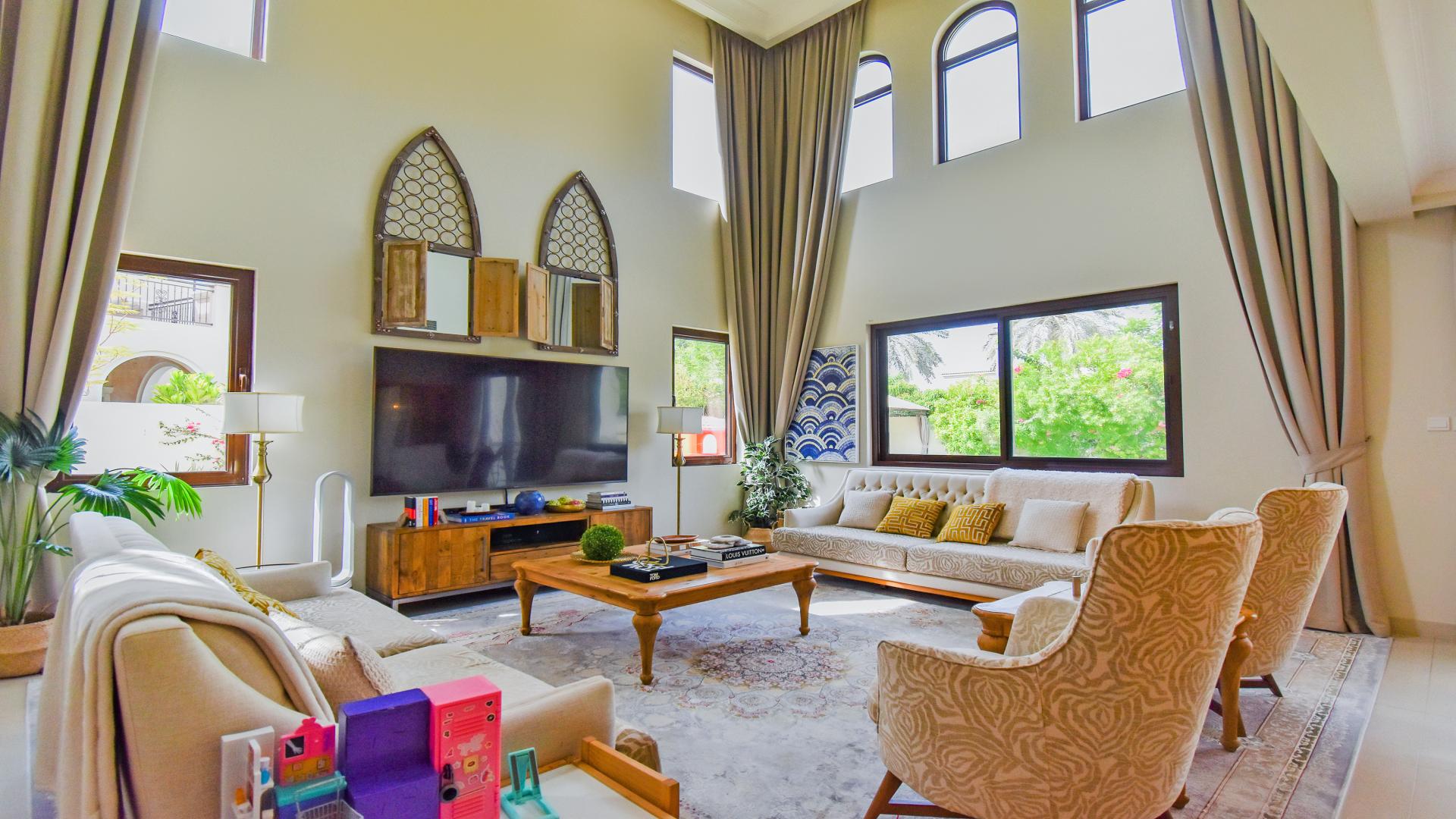Immaculate living room in Rosa villa, Arabian Ranches 2, featuring elegant furnishings and decor