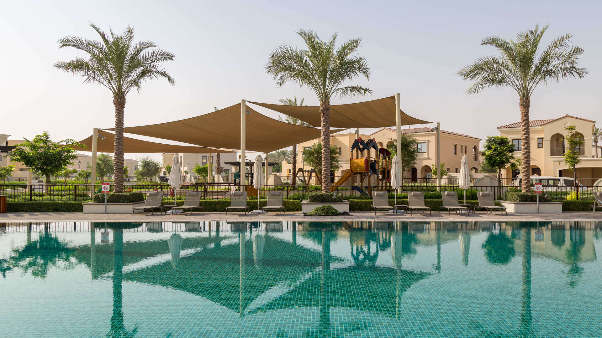 Beautiful garden view at 4-bedroom villa, Rosa Arabian Ranches 2, Dubai