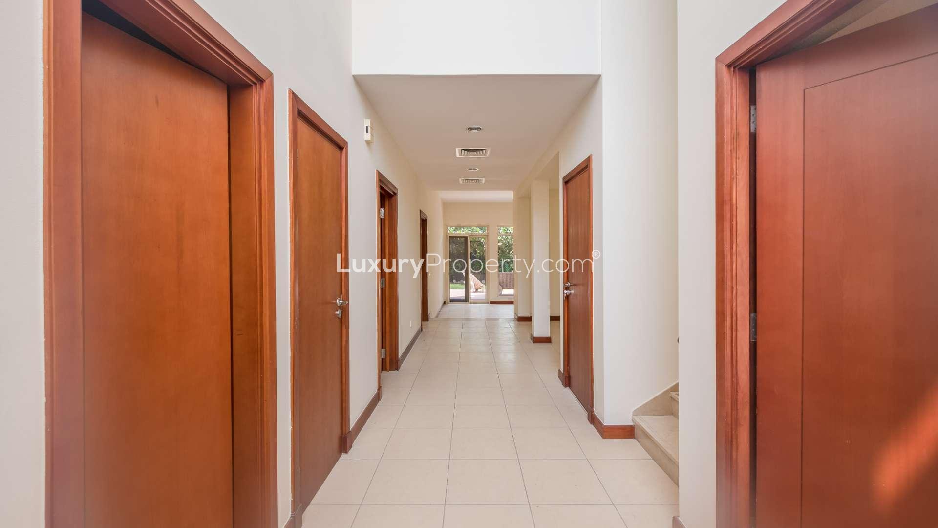 Spacious living area in Type 8 villa, Saheel, Arabian Ranches with garden view