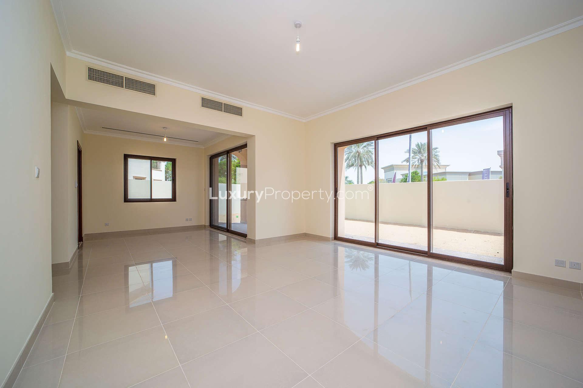 Empty bedroom with window view in Samara villa, Arabian Ranches 2, for sale