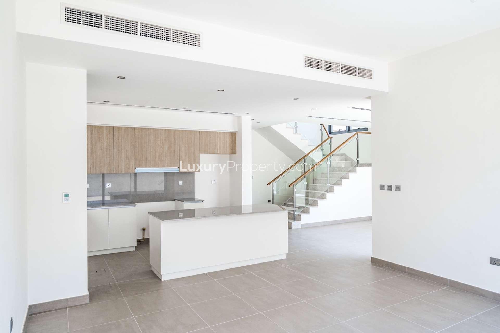 Upgraded kitchen and staircase in 4-bedroom Sidra Villa, Dubai Hills Estate