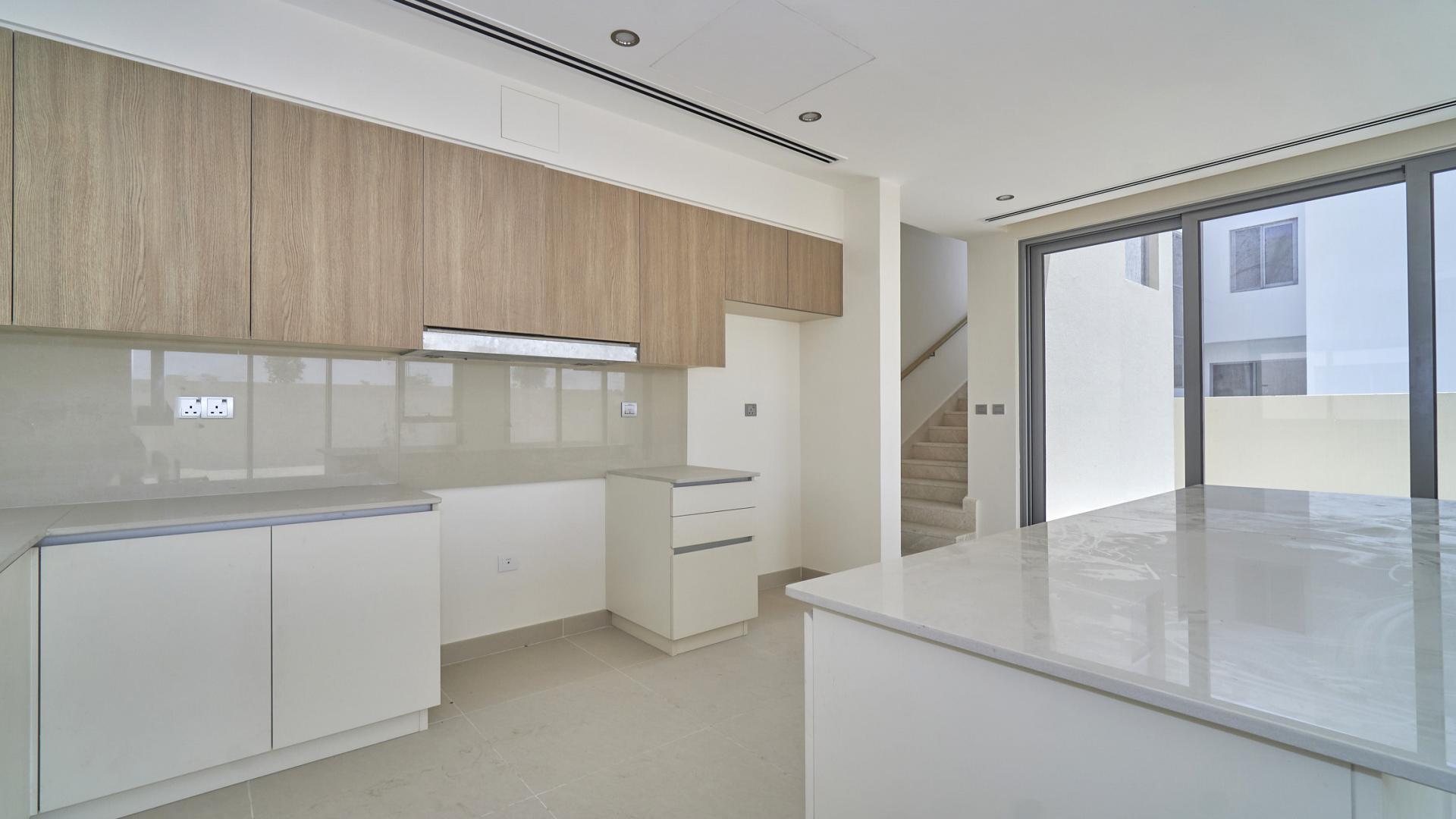 Contemporary single row villa exterior in Sidra Villas, Dubai Hills Estate, for sale