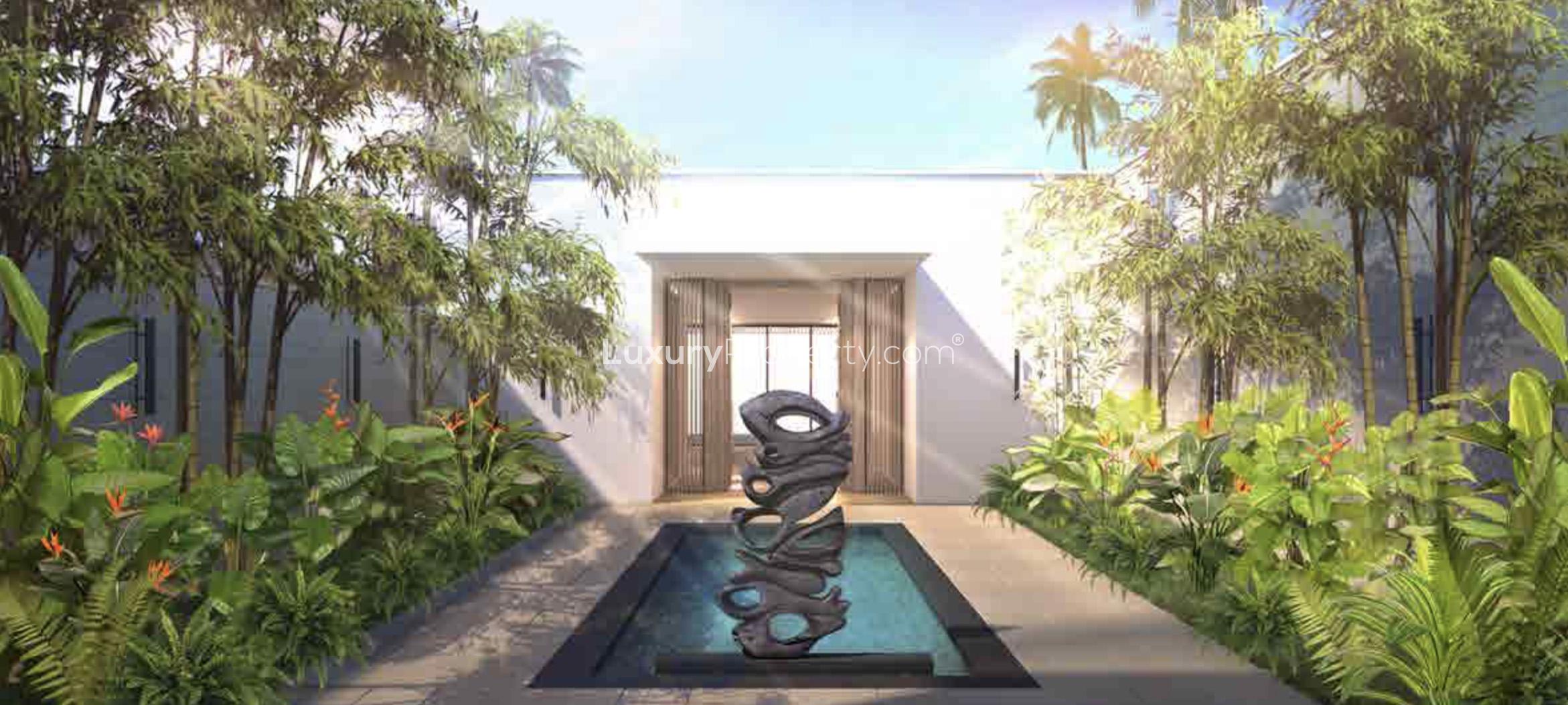 Beachfront villa in Grenada with stunning views of Grand Anse Beach and lush hills