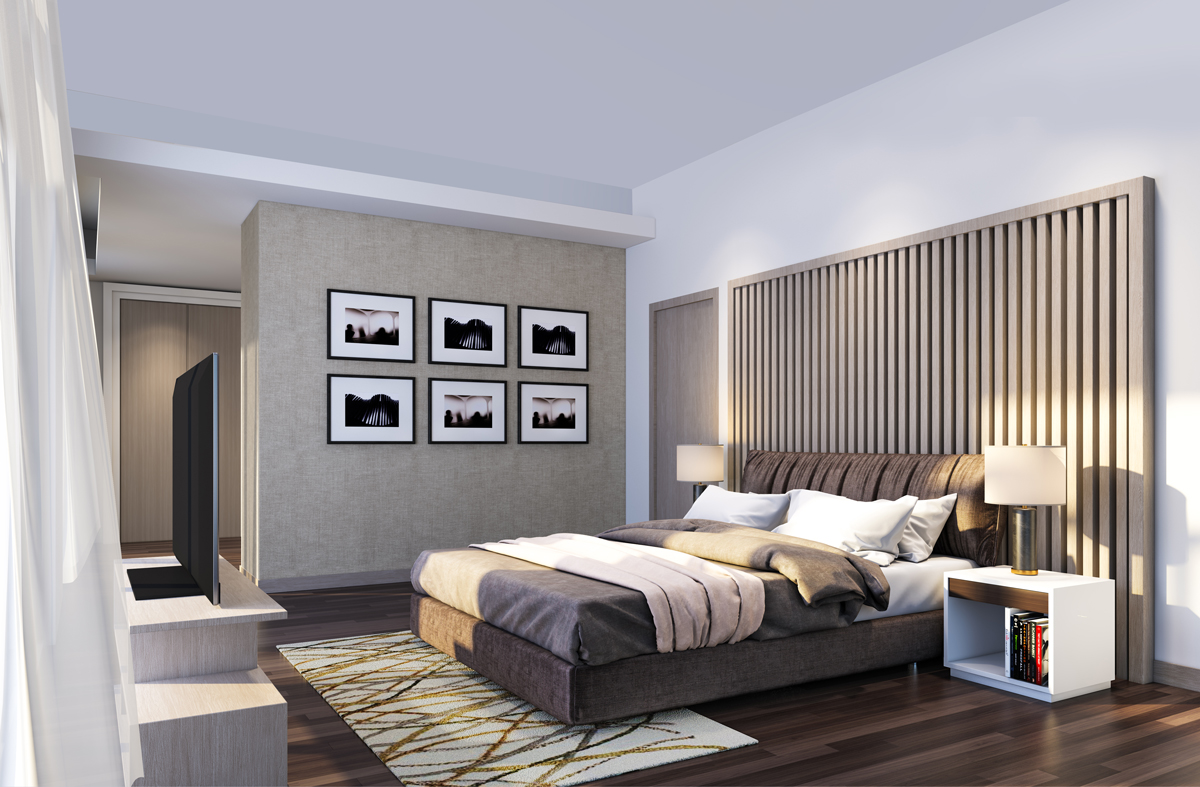 Luxurious living room in 4-bed villa, Sobha Hartland, MBR City, overlooking garden pool