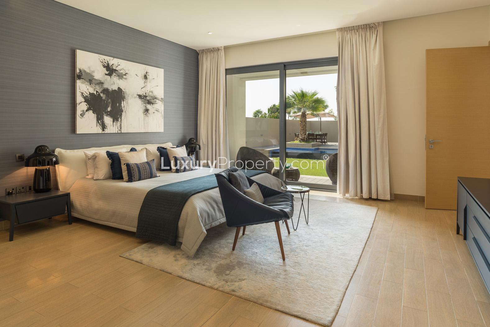 Exterior view of modern 4-bedroom Gardenia Villa in Sobha Hartland, Mohammed Bin Rashid City