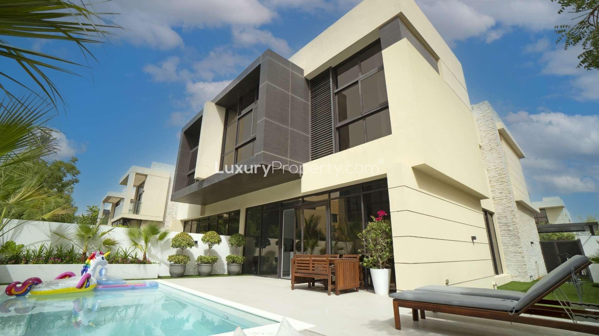 Upgraded 4-Bedroom Villa with Pool in Damac Hills for Sale