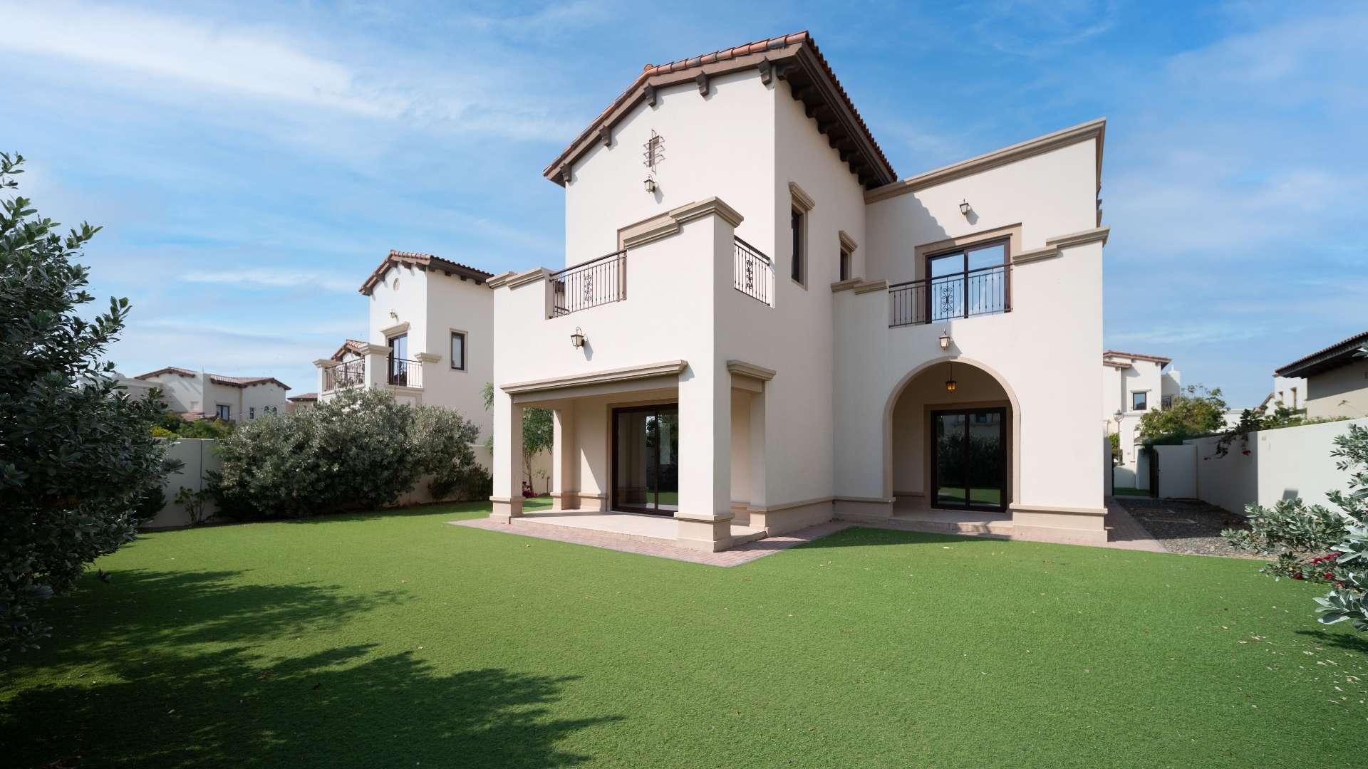 Furnished 4-bedroom villa exterior in Rasha, Arabian Ranches 2, available for rent