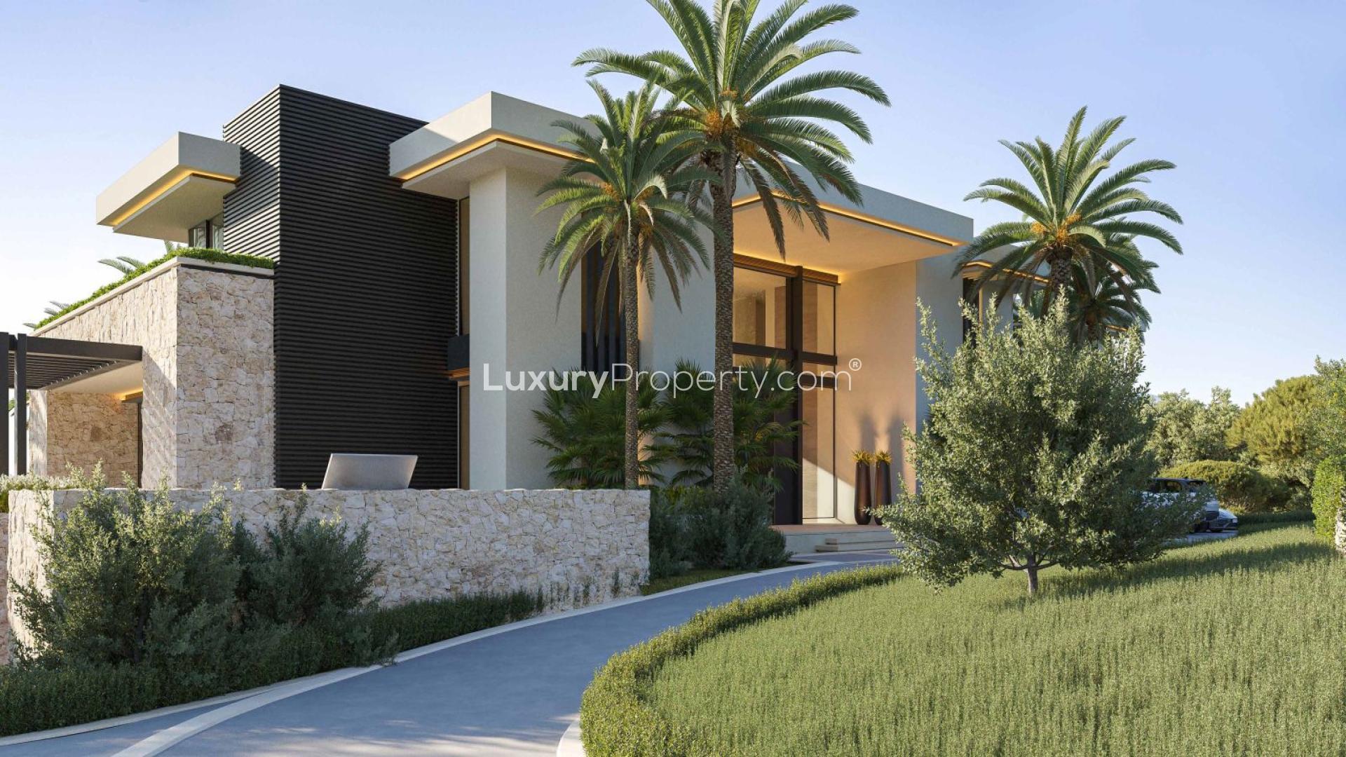 Front view of luxury villa for sale in Marbella’s La Zagaleta community