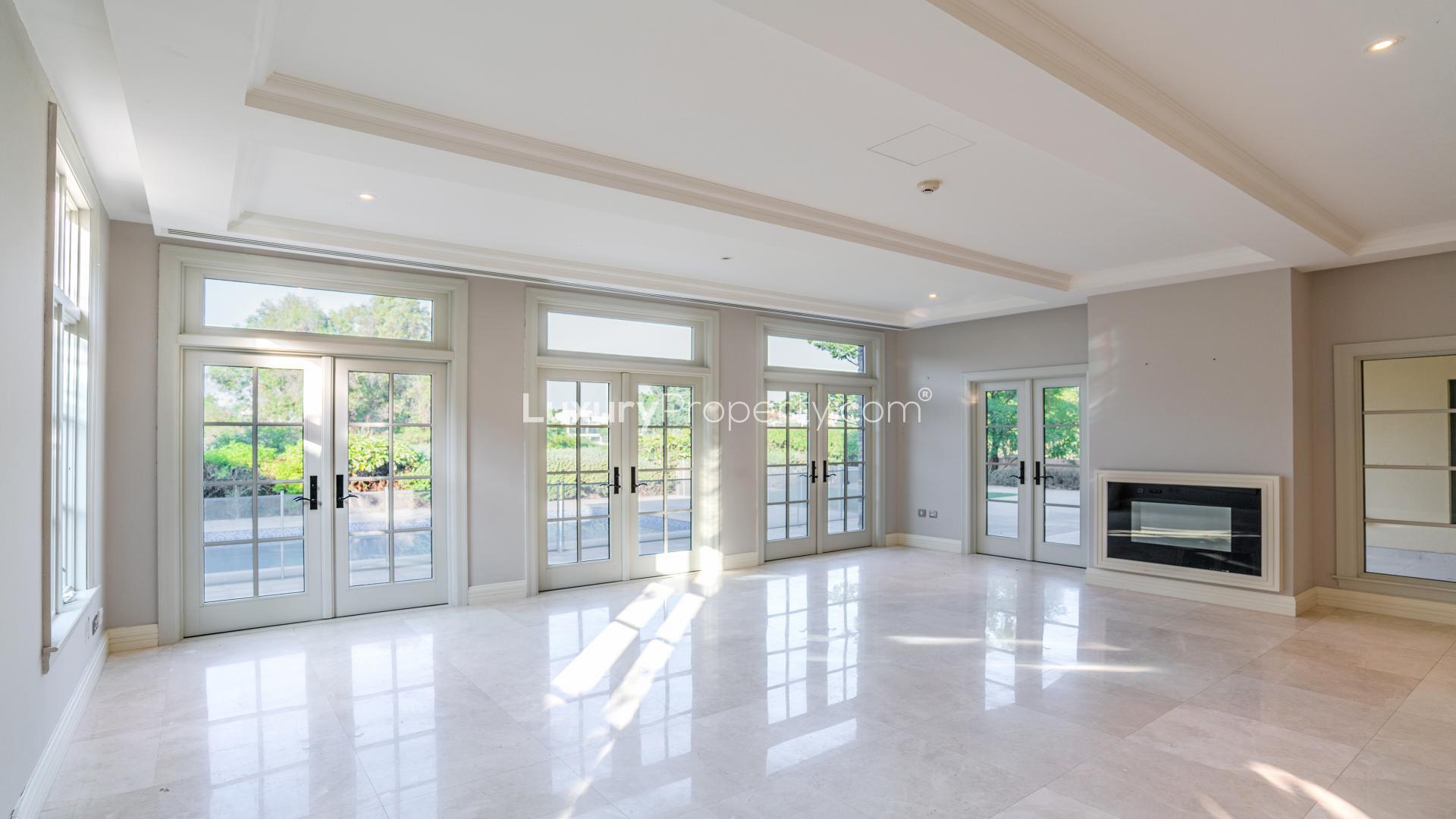 Villa with private pool and spacious patio in Jumeirah Golf Estates, Fire community