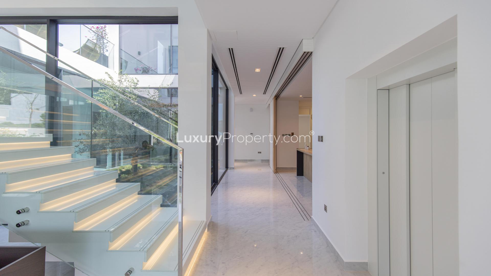 Front entrance of luxury 5-bedroom villa in Chorisia 1, Al Barari community