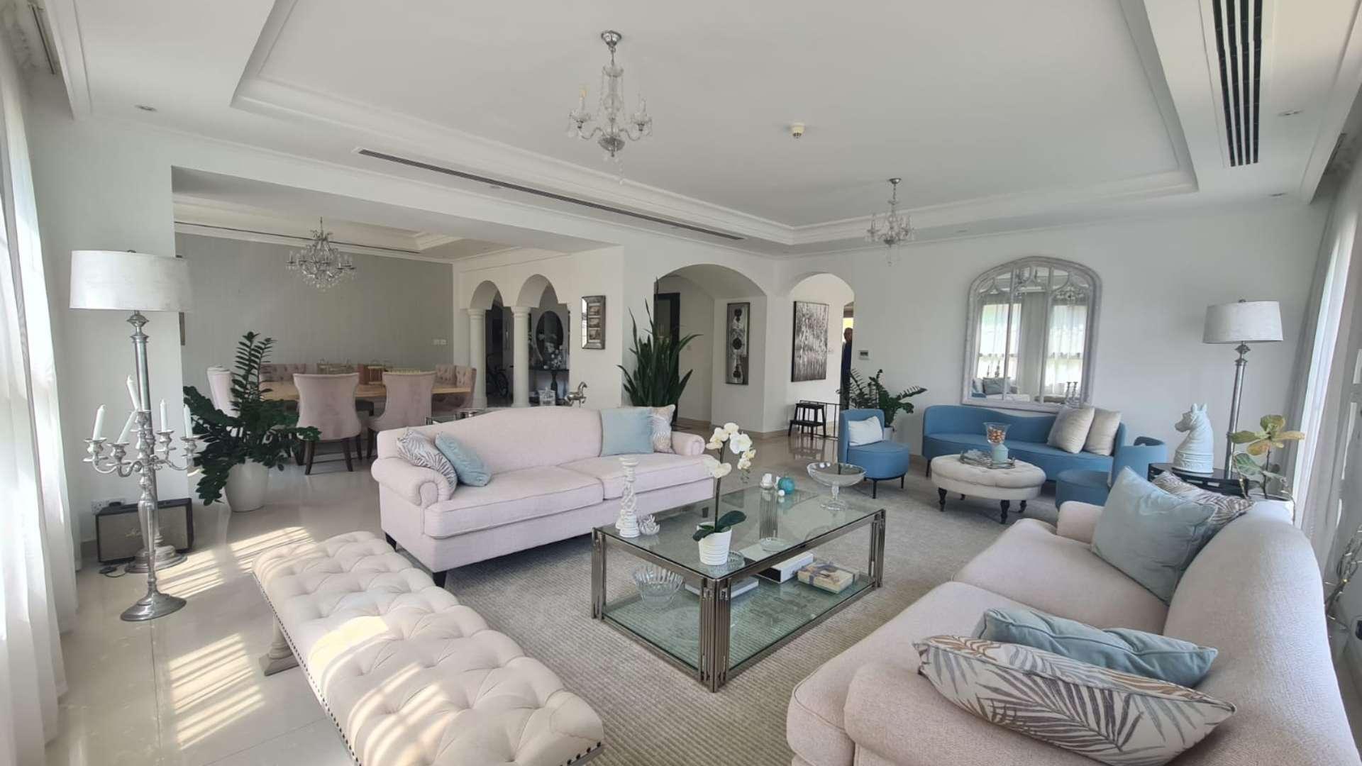 Luxurious living room in 5-bed villa, Jumeirah Golf Estates, Earth, for sale