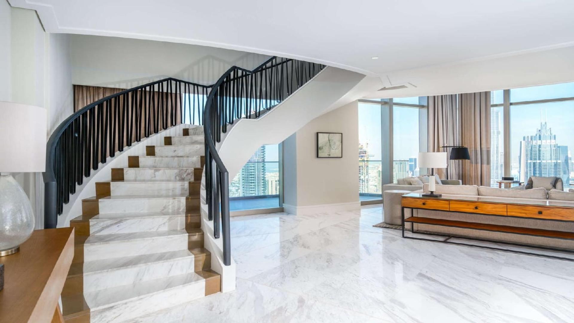 Penthouse balcony view of Burj Khalifa, Downtown Dubai, Vida Residence