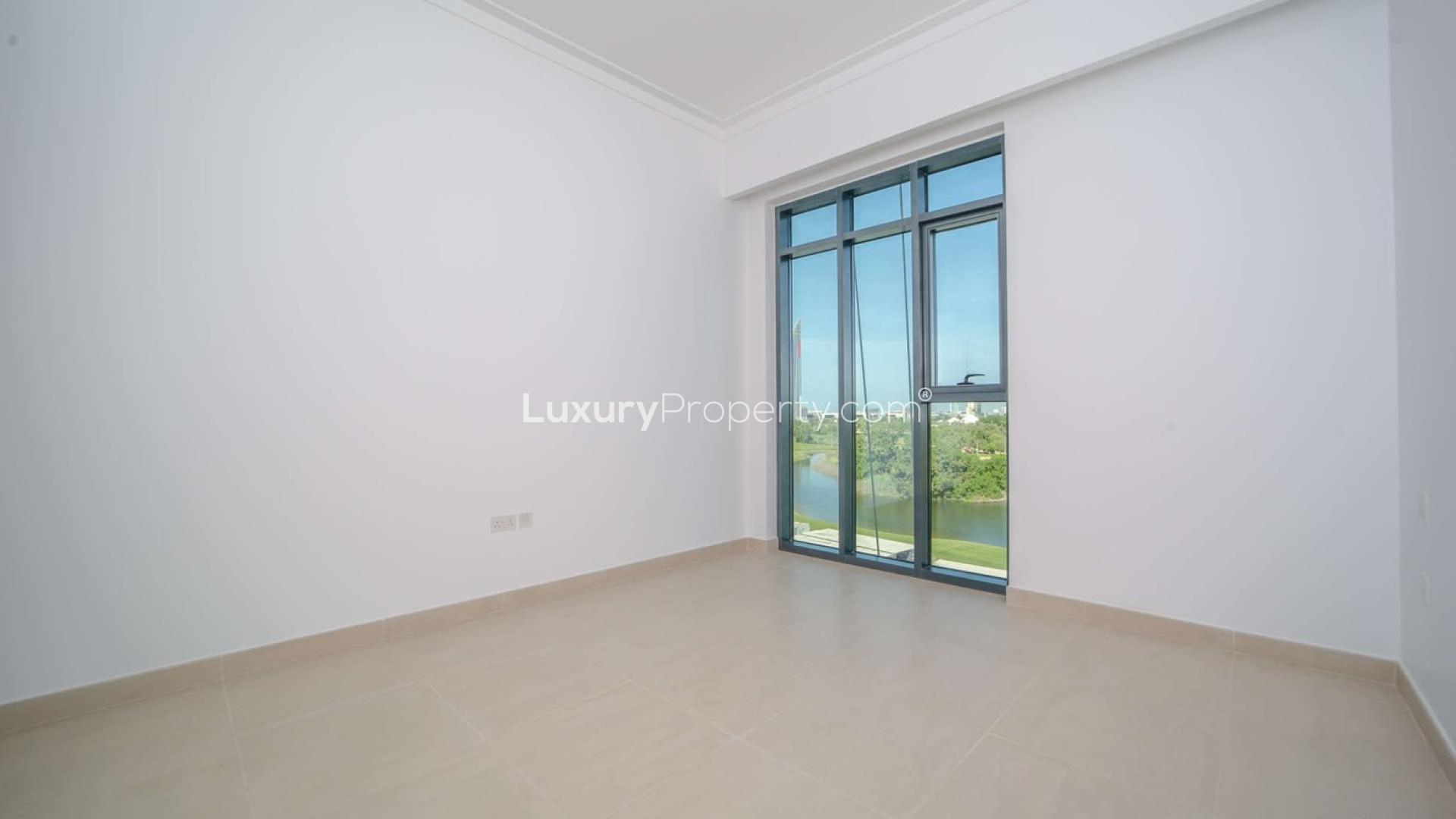 Balcony view from 3-bedroom Hills Apartment near Emirates Golf Course, The Hills A